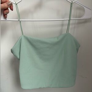 Mint Green Ribbed Women's Top
